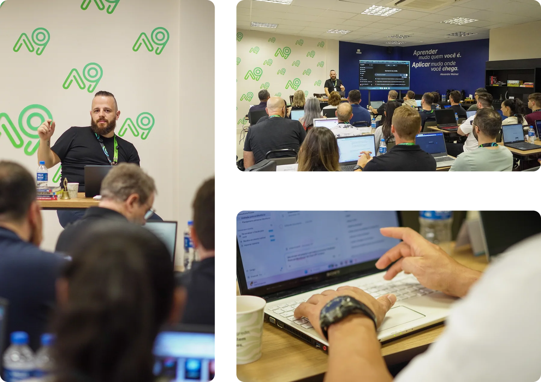 Participantes do Workshop IA na Prática em atividades presenciais